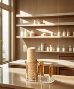 double porte gobelets doré chic tendance