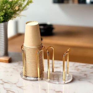 porte gobelets doré, chic, design