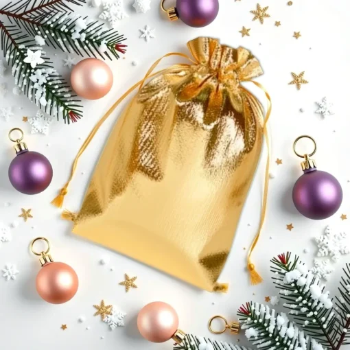 Sachet Doré en Satin Luxe - Fournitures pour Commerçants – Image 4
