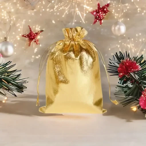 Sachet Doré en Satin Luxe - Fournitures pour Commerçants – Image 3