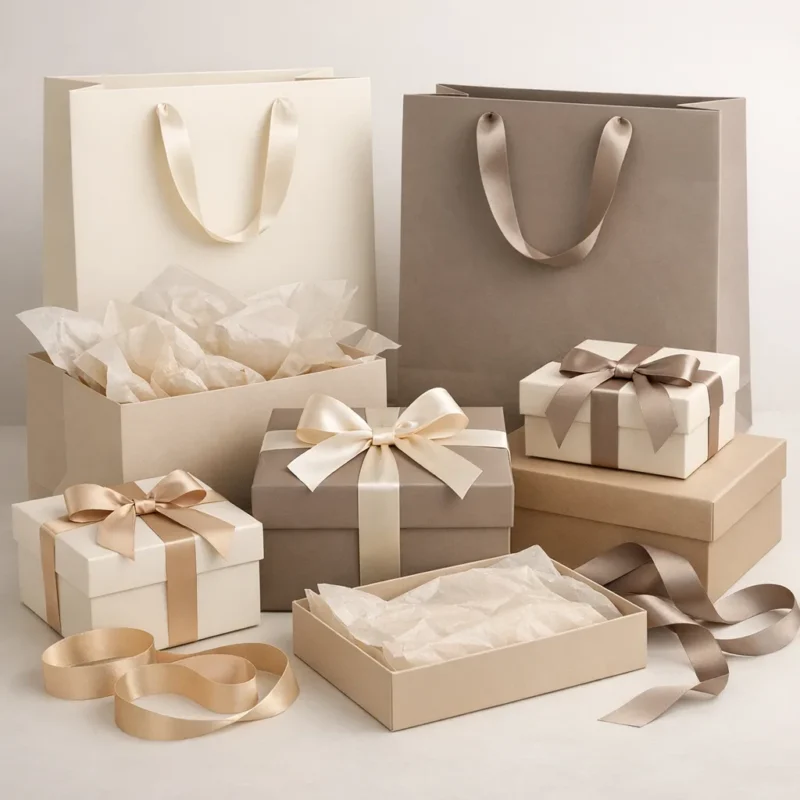 Emballage boutique personnalisé : sacs, boîtes et finitions premium