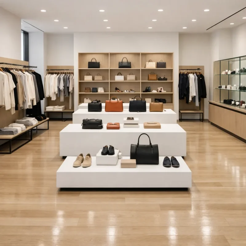 Entretien magasin professionnel : espace de vente propre et soigné